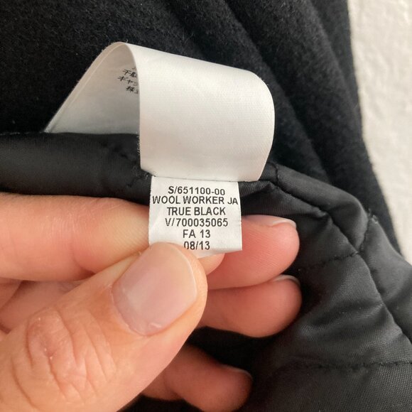 GAP Factory Men's Wool Blend Worker Jacket Zip Up Black Quilted Insulated Small - Picture 14 of 16